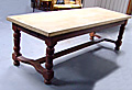 large old french solid oak table